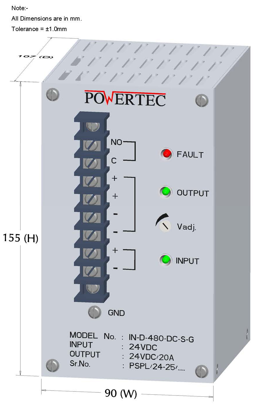 PSPL_IN-D-480-DC-S-G_3D_01_Front View_With Dimensions_000