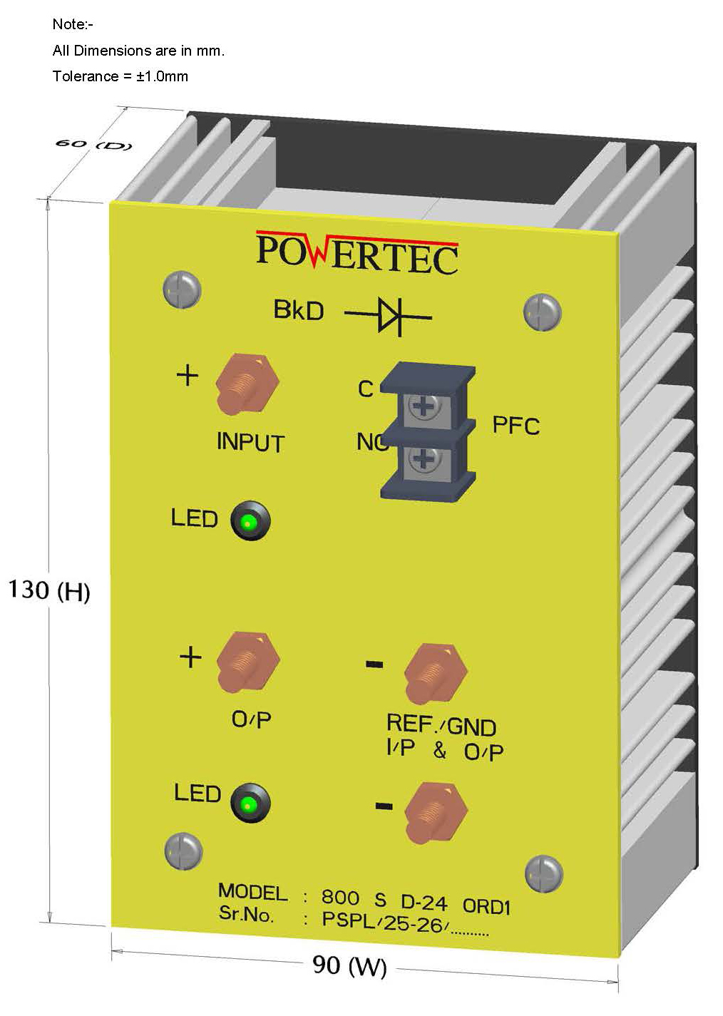 PSPL_800 S D-24 ORD1_3D_01_Front View_With Dimensions_000