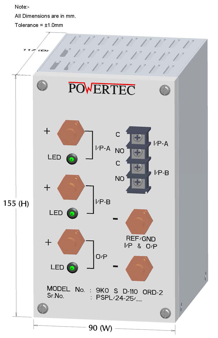 PSPL_9K0 S D-110 ORD-2 30A_3D_01_Front View_With Dimensions_000