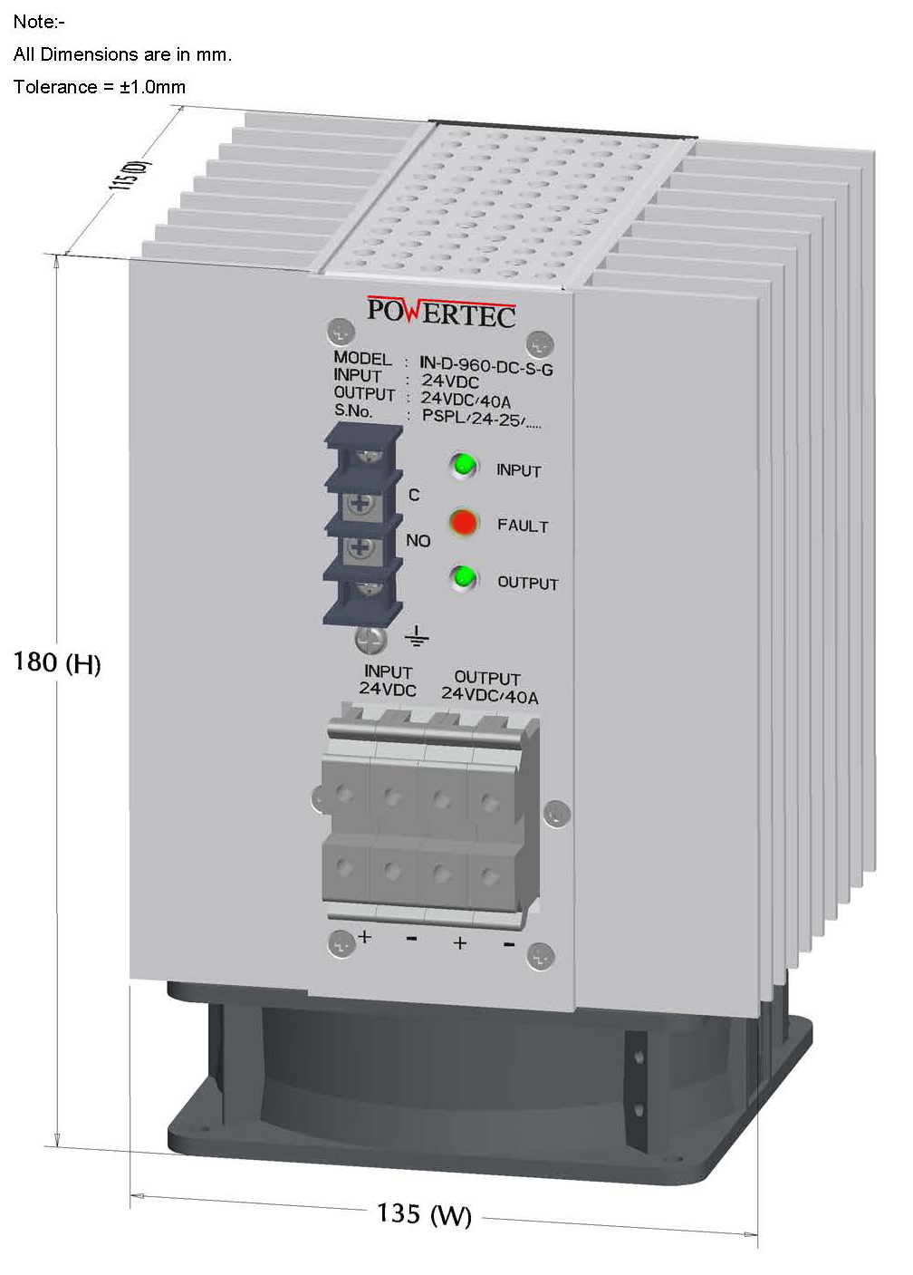 PSPL_IN-D-960-DC-S-G_3D_01_Front View_With Dimensions_000